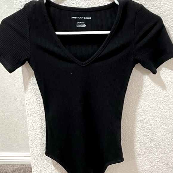 American Eagle Outfitters Tops - American Eagle Black Short Sleeve Body- Suit